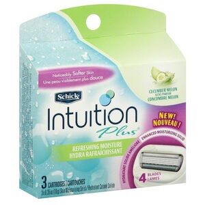 Schick‎ Intuition Plus RARE 9 Cucumber Melon Cartridge Refills NEW In Box